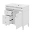 Meuble-lavabo de 36 po avec lavabo supérieur, armoire de rangement moderne avec 2 tiroirs et un tiroir basculant-116830616
