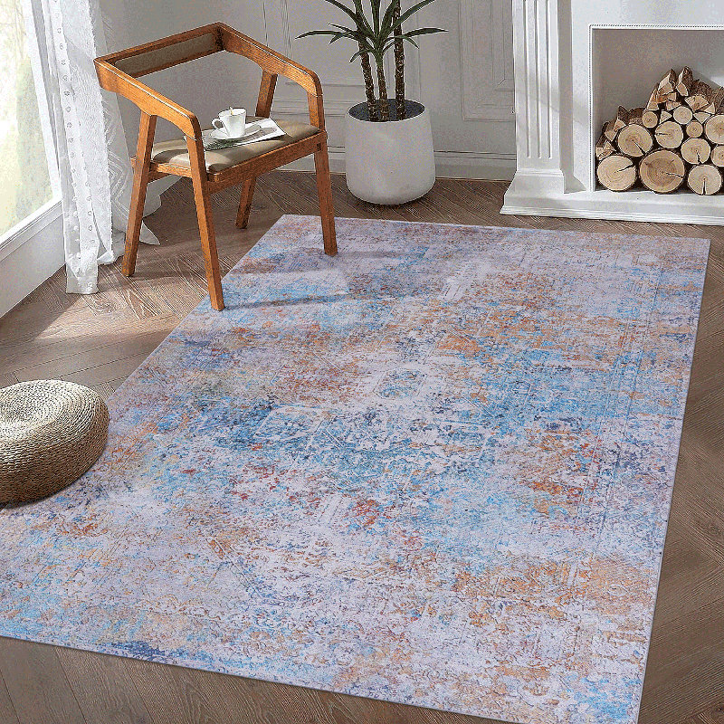 Washable Low-pile Area Rug – Soft, Pet-friendly & Stain-resistant Decor(4' X 6'), Rectangle 4' x 6'