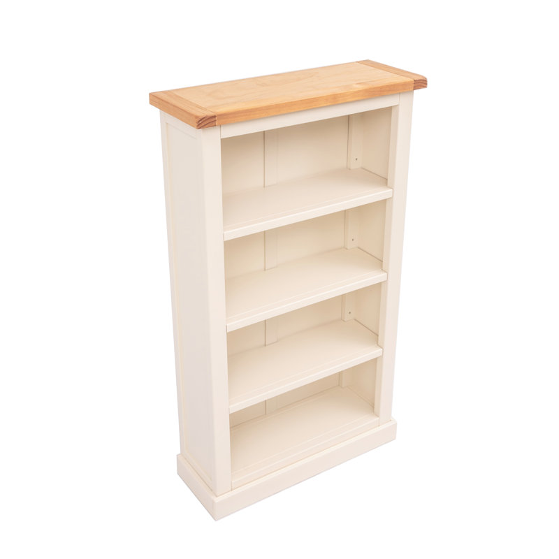 Middlebrook 120cm H Standard Bookcase, 120 cm H x 70 cm W x 25 cm D, White/Natural