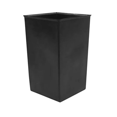 Doublure de remplacement rigide en plastique 21 gallons Witt Industries 21R, carrée, l 13 po x P 13 po x H 27 po, noir