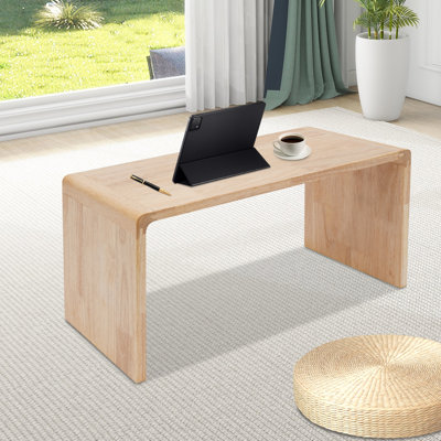 Table d'appoint de canapé en bois 24 po en forme de C multifonctionnel