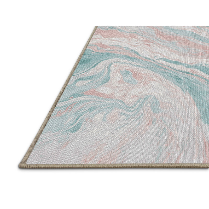 Machine Washable Beige Area Rug, Round 8'