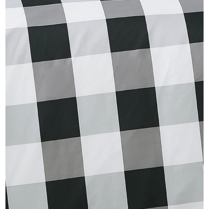 Buffalo Microfiber Farmhouse / Country Set, Black Checkered, Twin Comforter XL + 1 Sham
