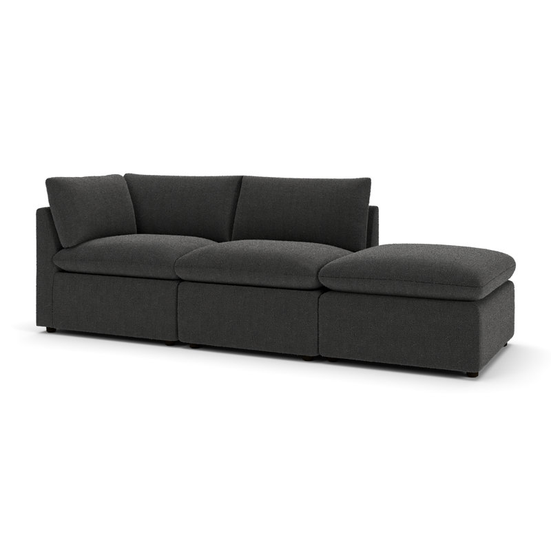 Canapé modulaire rembourré Kallie, Orienté vers la gauche, Polyester fumée Davis