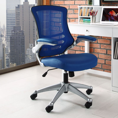 Modway Porch & Den Williamsburg Mesh Back and Leatherette Seat Office Chair
