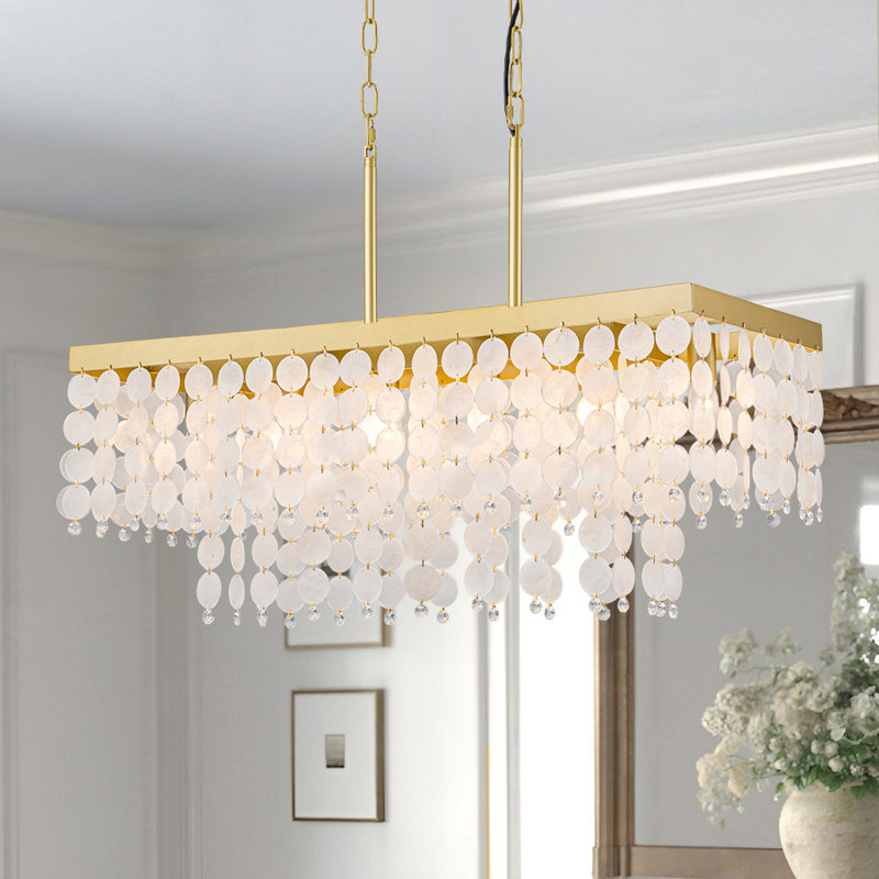 Lustre 6 lumières Adeboye, Doré