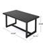Table de salle à manger grise Rosa
