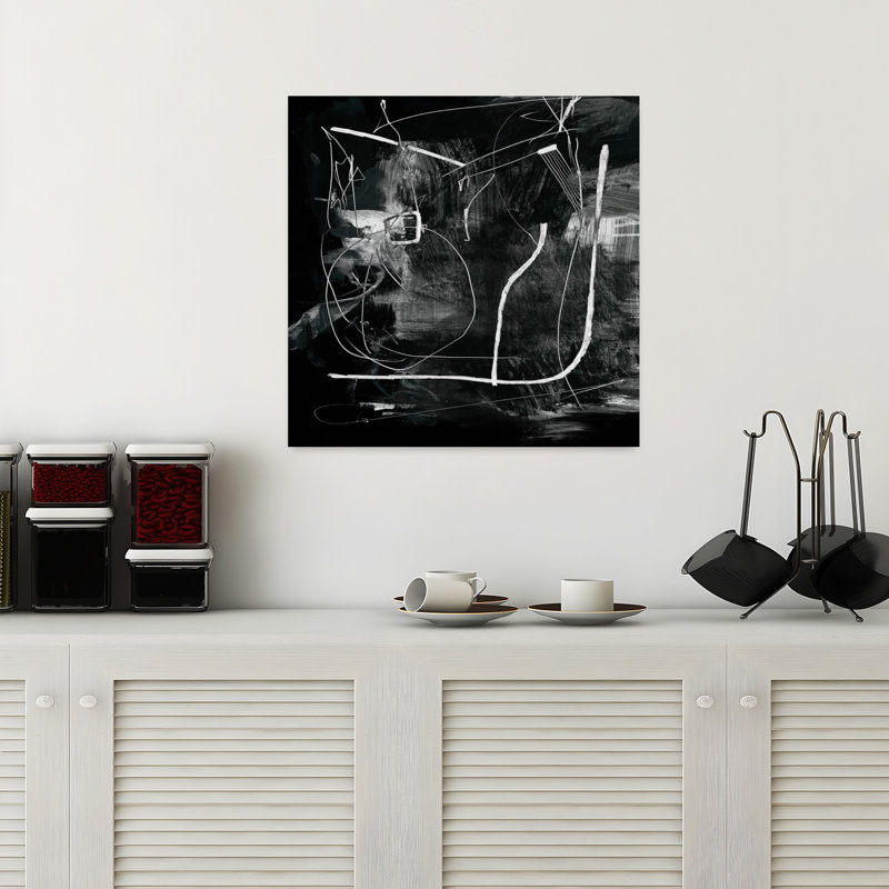 Art contemporain abstrait géométrique contemporain, H 18 po x l 18 po