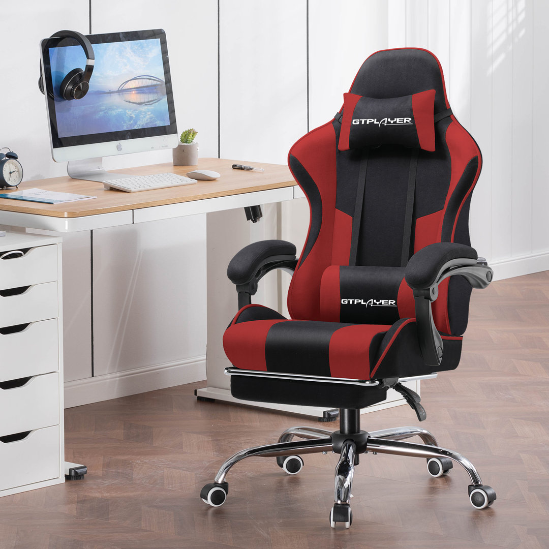 LUCKRACER Adjustable Headrest and Reclining PC & Racing Game Chair