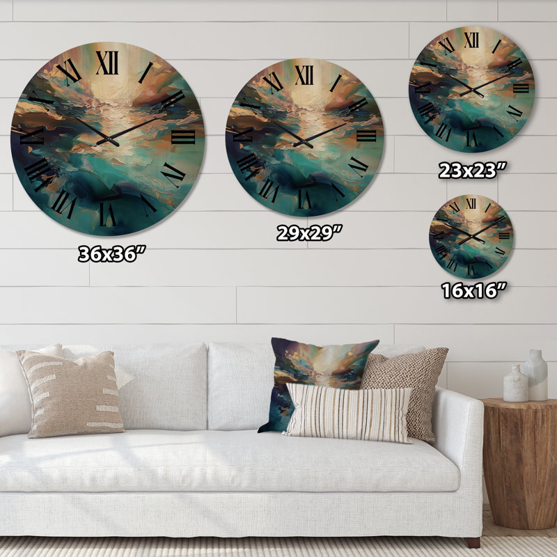 Horloge murale en bois surdimensionnée Spiritué, Très grand