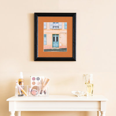Arttoframes cadre photo 3 po x 5 po noir teint sur chêne rouge uni avec passe-partout simple de 2 po disponible en plus de 60 couleurs, pour des photos de 3 po x 5 po avec le tapis ou des photos de 7 po x 9 po sans le tapis