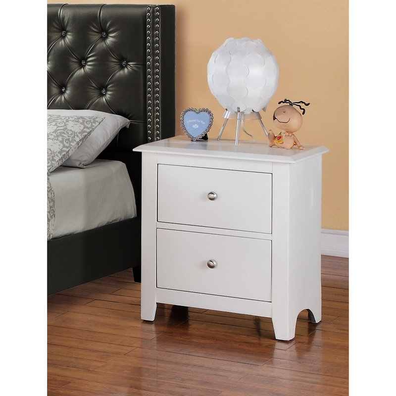 Table de chevet 2 chambres en blanc, table de chevet moderne avec 2 tiroirs, exquise