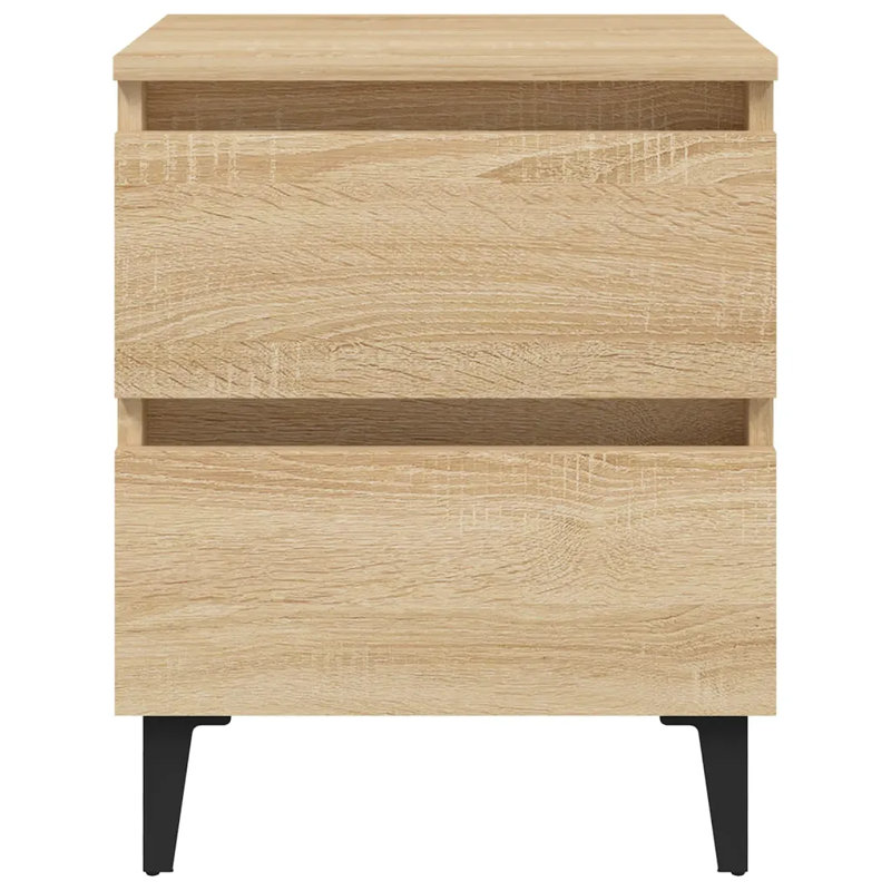 40 cm W Bedside Table, Sonoma Oak, 2