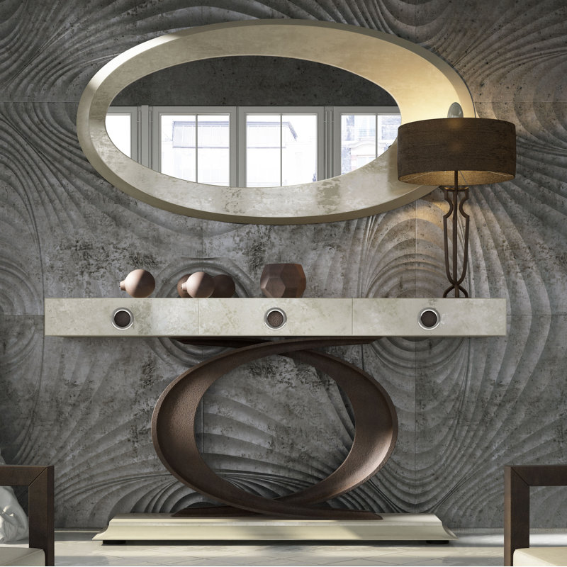 Ensemble de miroir de table Omeo, Mat, H 31,5 po x l 39,5 po x P 15,75 po