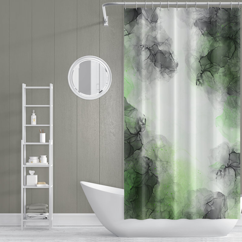 Rideau de douche simple abstrait, H 72 po x l 70 po