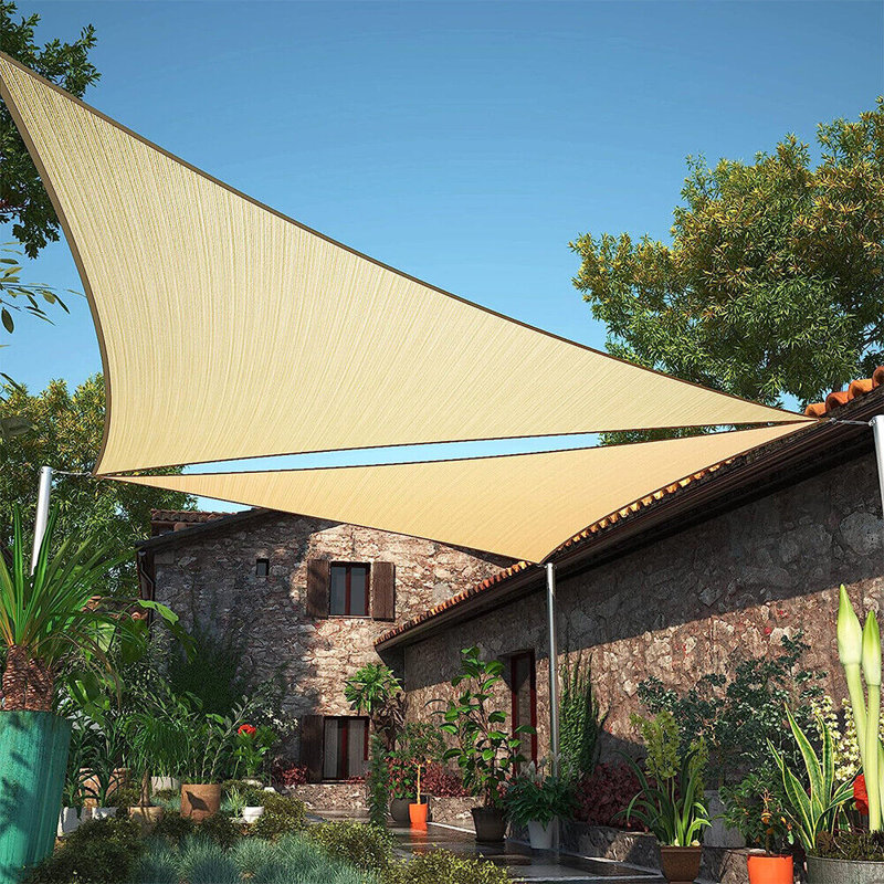 8' Triangle Shade Sail, Sand