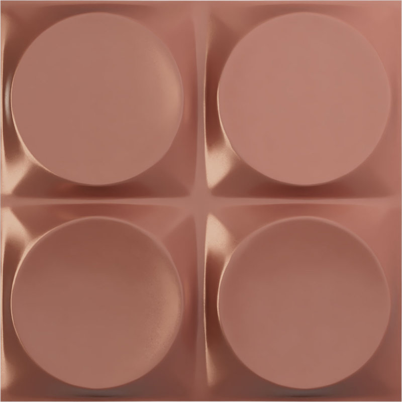 Adonis EnduraWall Decorative 3D Wall Panel, 11.88" H x 11.88" W x 0.61" D, Universal Pearl Metallic Champagne Pink
