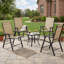 Chaise de patio pliante en métal, ensemble de 4 chaises d'extérieur pliantes, chaises de patio empilables-132457928-132457931
