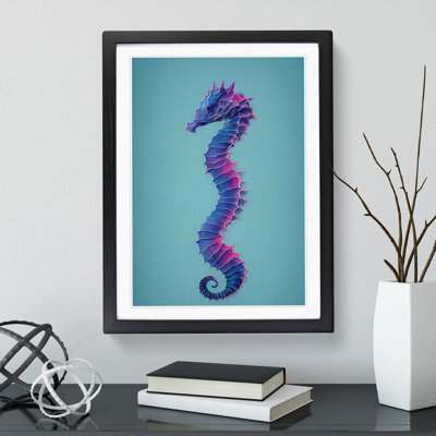 Seahorse In Colour No.1 - Single Picture Frame Painting