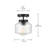 Adelone Glass Semi Flush Mount