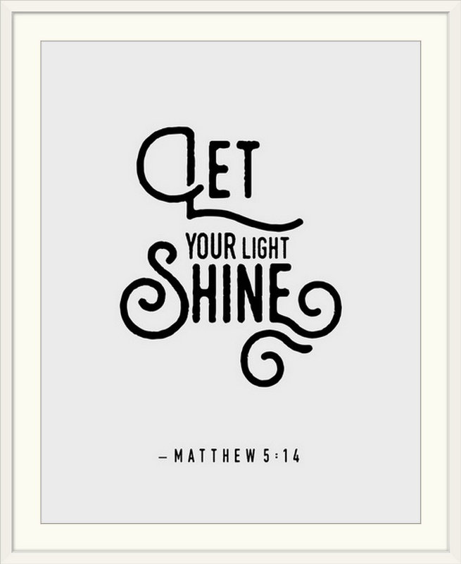 « matthew 5:14-scripture art », art textuel, H 28 po x l 24 po x P 1 po, Cadre blanc