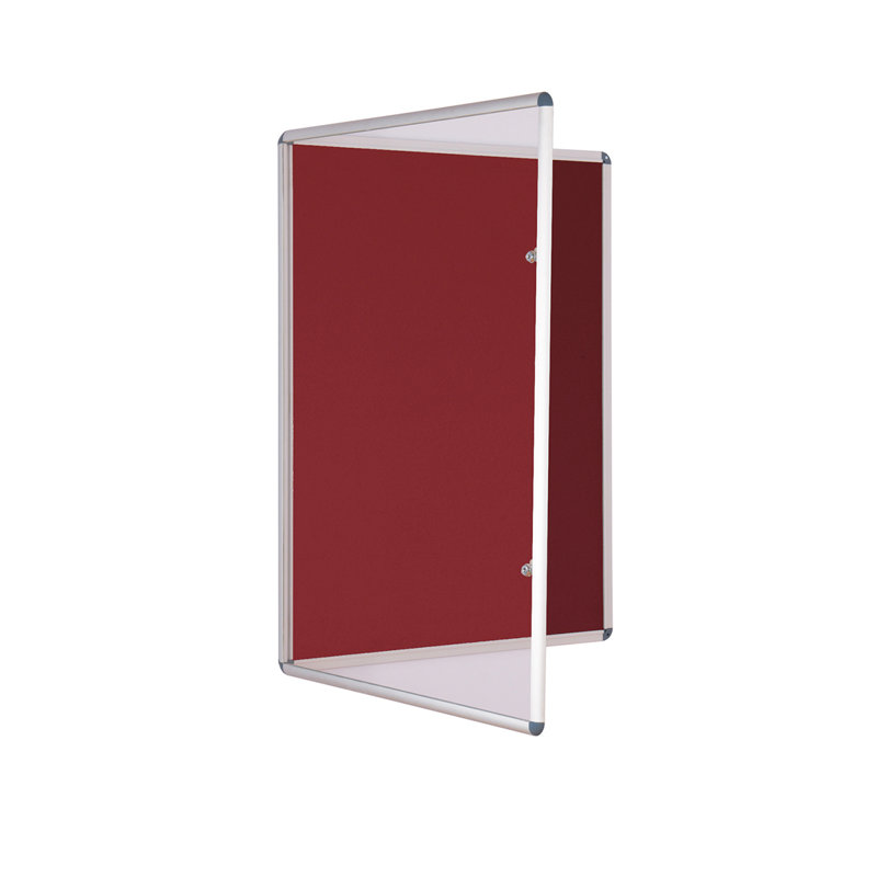 Wall Mounted Bulletin Board, 120 cm H x 120 cm W, Burgundy