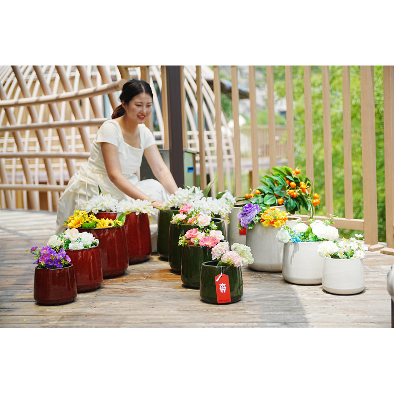 Set Of 4 Modern Ceramic Pot Planter