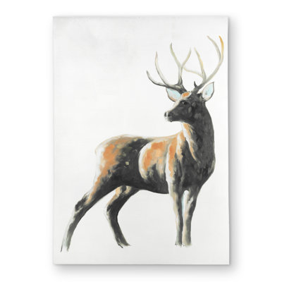 Abstract Deer - Rustic Living Room Outdoor Area Rug for Decor
