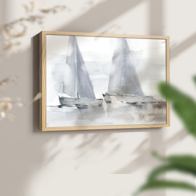 Misty Sails I -Framed Print - Restickable