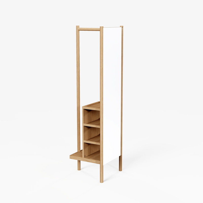 Pala Open Vanity Mirror, Oak