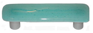 Poignée barre 3 po Glow, Teinte bleu turquoise, Aluminium