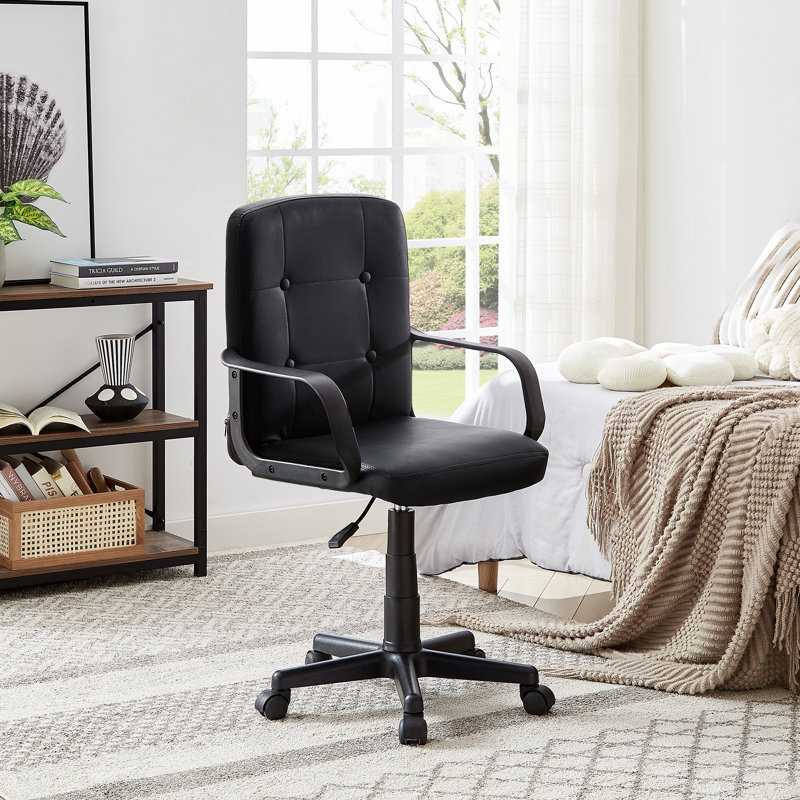 Ensemble de 2 fauteuils de bureau Krishen, Noir