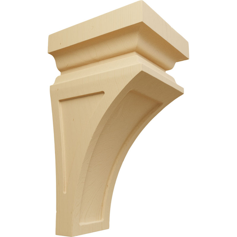 12'' H x 6'' W x 6.75'' D Wood Bracket/Corbel, Alder