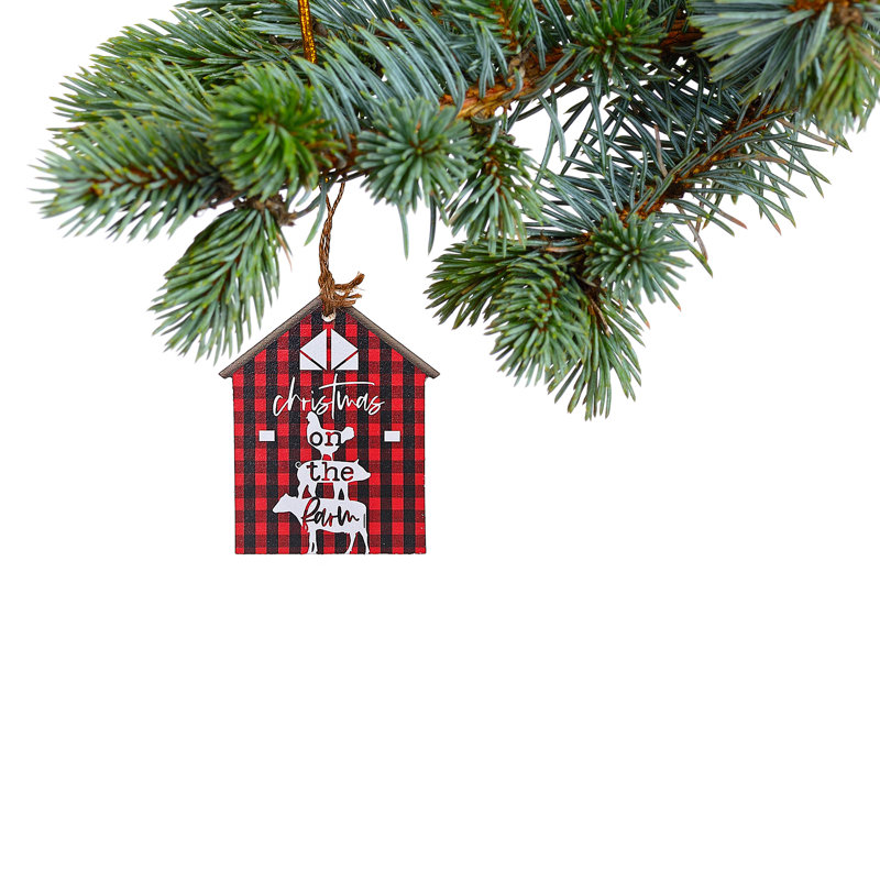 4.8'' Wood Holiday Shaped Ornament