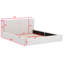 Grand lit tapissier au sol en velours-550158351