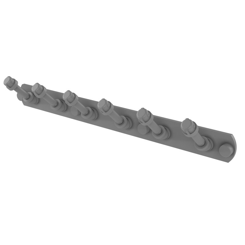 Bayer Wall Mounted Hook Rack, Matte Gray