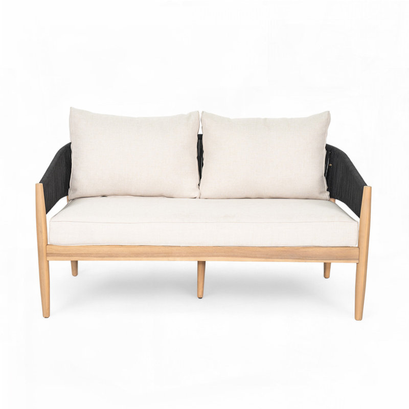 Causeuse d'extérieur en bois d'acacia de patio