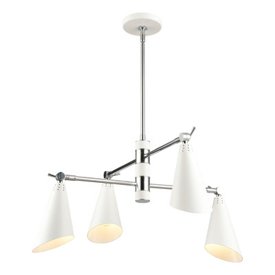 Luca 26'' Wide 4-Light Chandelier - Polished Chrome