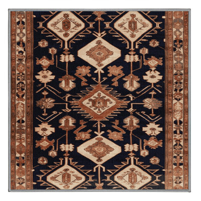 Machine Washable Persian Brown Area Rug