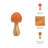 Decorative Mango Wood Mushroom Figurine for Home Decor - Whimsical Sculpture with Nature Accent Statue for Shelf, Table, or Living Room Decoration-429914811-429914804