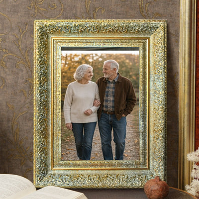 Antique Gold 1PC Warm Picture Frame for 11" x 14" Photos and Entryway Decor