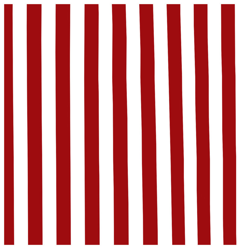 Red White Stripes Double Sided Throw Pillows, 14 x 14 inches