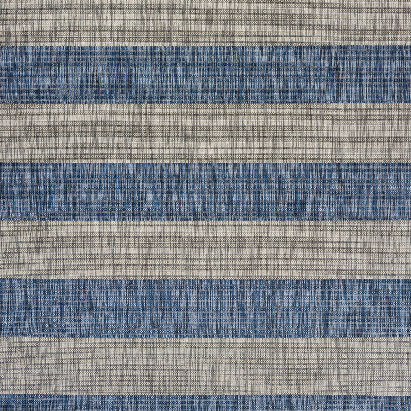 Haylee Striped Zero-Pile Flatweave Indoor/Outdoor Durable Area Rug, Rectangle 7'9" x 9'9"