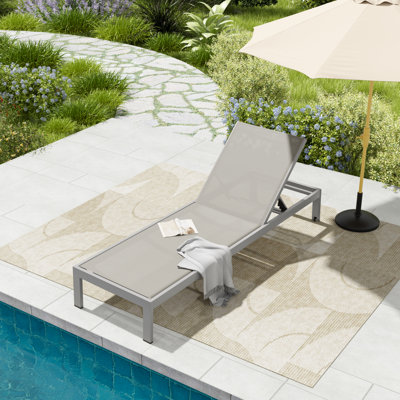 Mays Outdoor Aluminum Chaise Lounge
