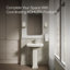 Archer 24" Rectangular Pedestal Bathroom Sink with Widespread Faucet Holes-2005981962-2004881091