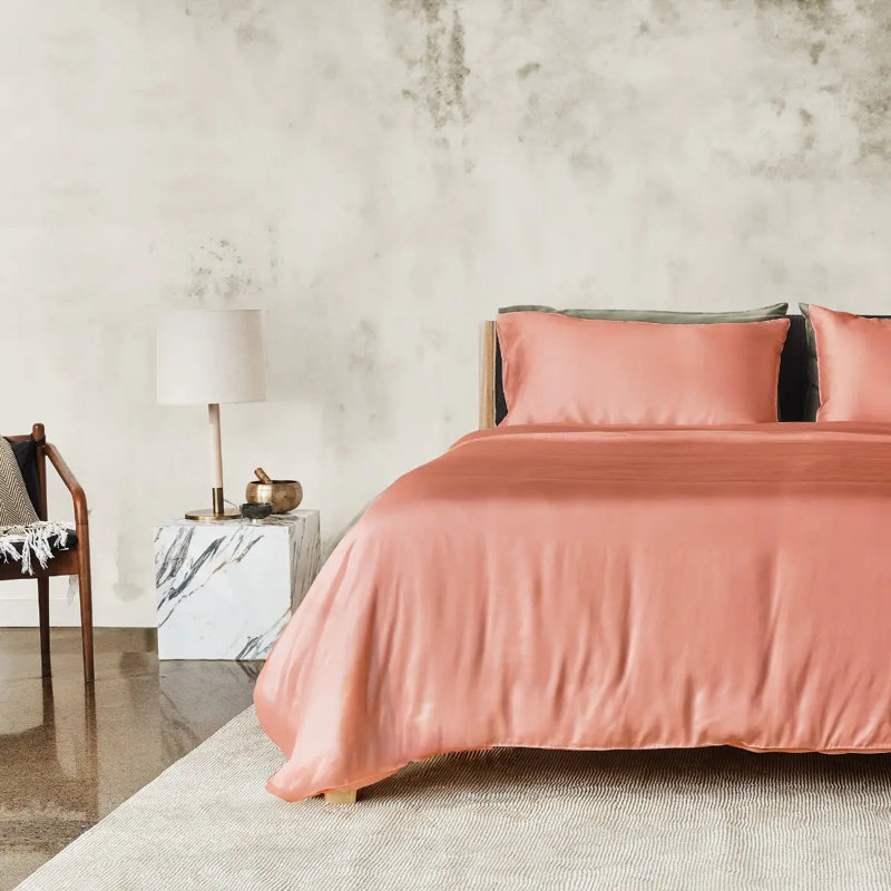 Housse de couette Luxe CleanBamboo® Satin +, Rouge, Grand lit