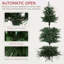 Arbre de Noël artificiel haut 6 pi avec 2328 branches, 400 lumières DEL blanc chaud, ouverture automatique, 8 modes d'éclairage