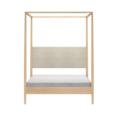 Jacelyn Canopy Bed with Upholstered Headboard,
