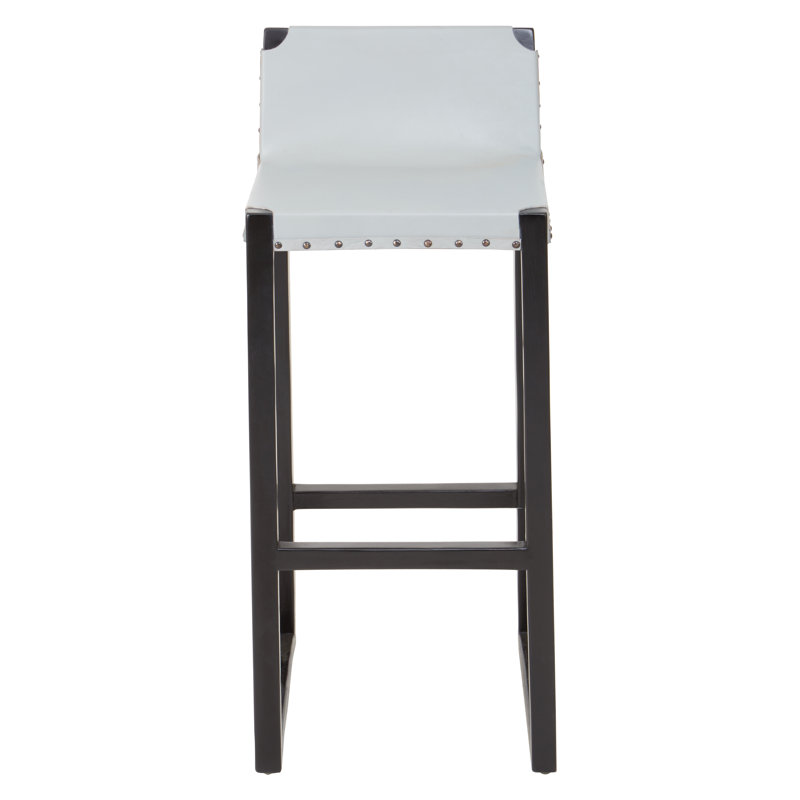 Natalie Solid Wood Counter Stool, White