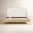 Seabrook Wood Bed with Upholstered Headboard-120463907-124538951